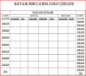 2015-2016 Bahar Dönemi Ders Programları