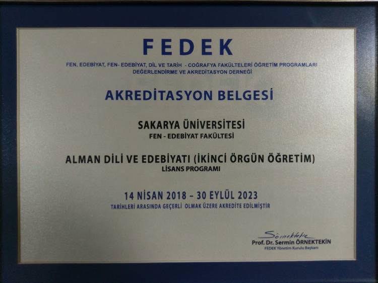 FEDEK Akreditasyon Belgesi